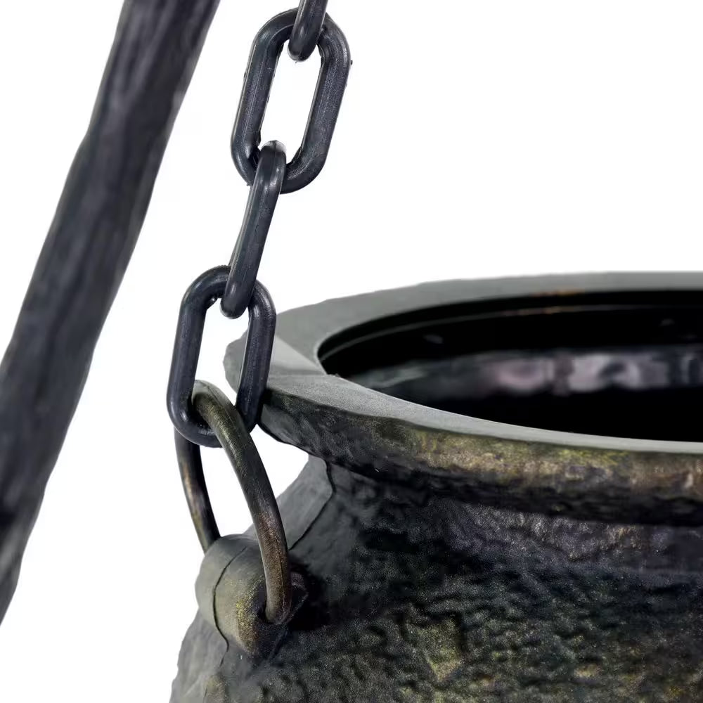 4.7 Ft. Touch-Activated Animated Witch Cauldron Halloween Prop