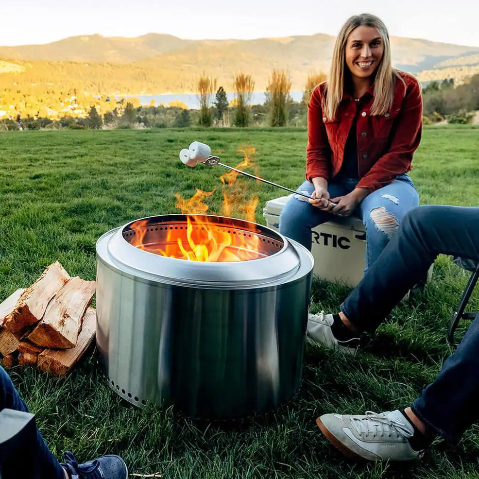 Yukon 2.0 In.,27 In. X 17 In. Stainless Steel Wood Burning Fire Pit
