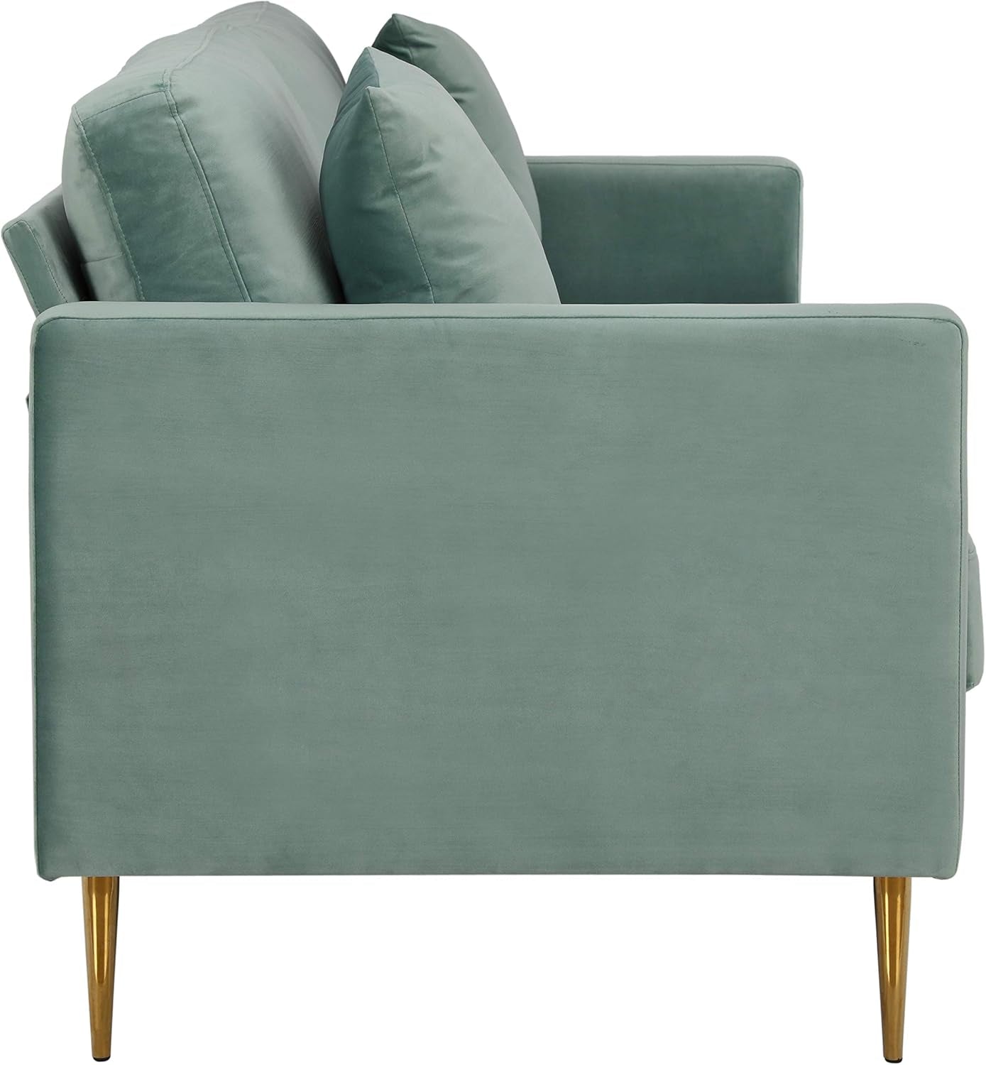 Highland Sofa Couch with Pillows, Green