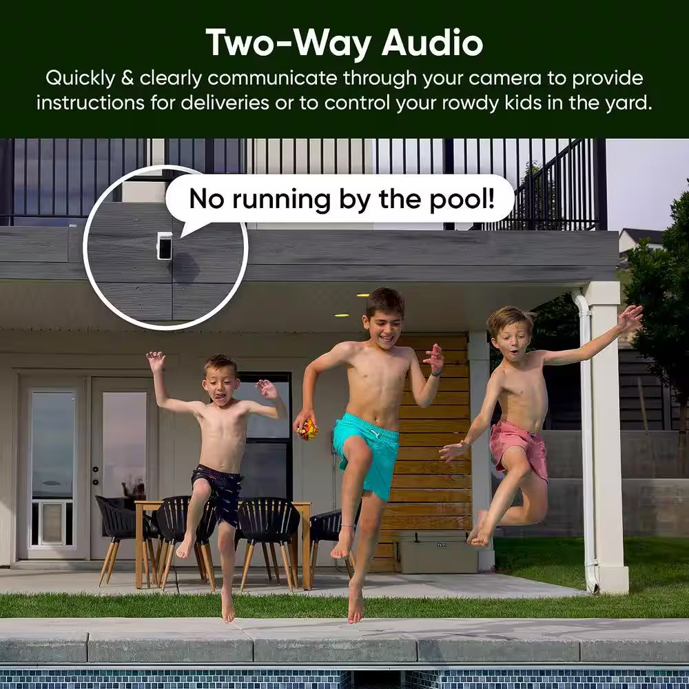 Battery Cam Pro, Wireless Indoor/Outdoor Home Security Camera, with 2K HD Color Night Vision and Built-In Spotlight