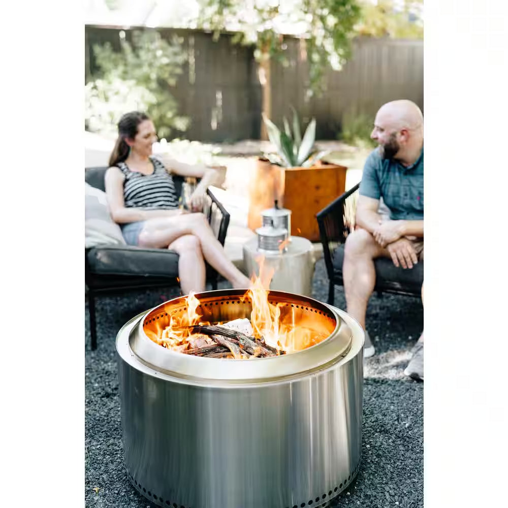Yukon 2.0 In.,27 In. X 17 In. Stainless Steel Wood Burning Fire Pit