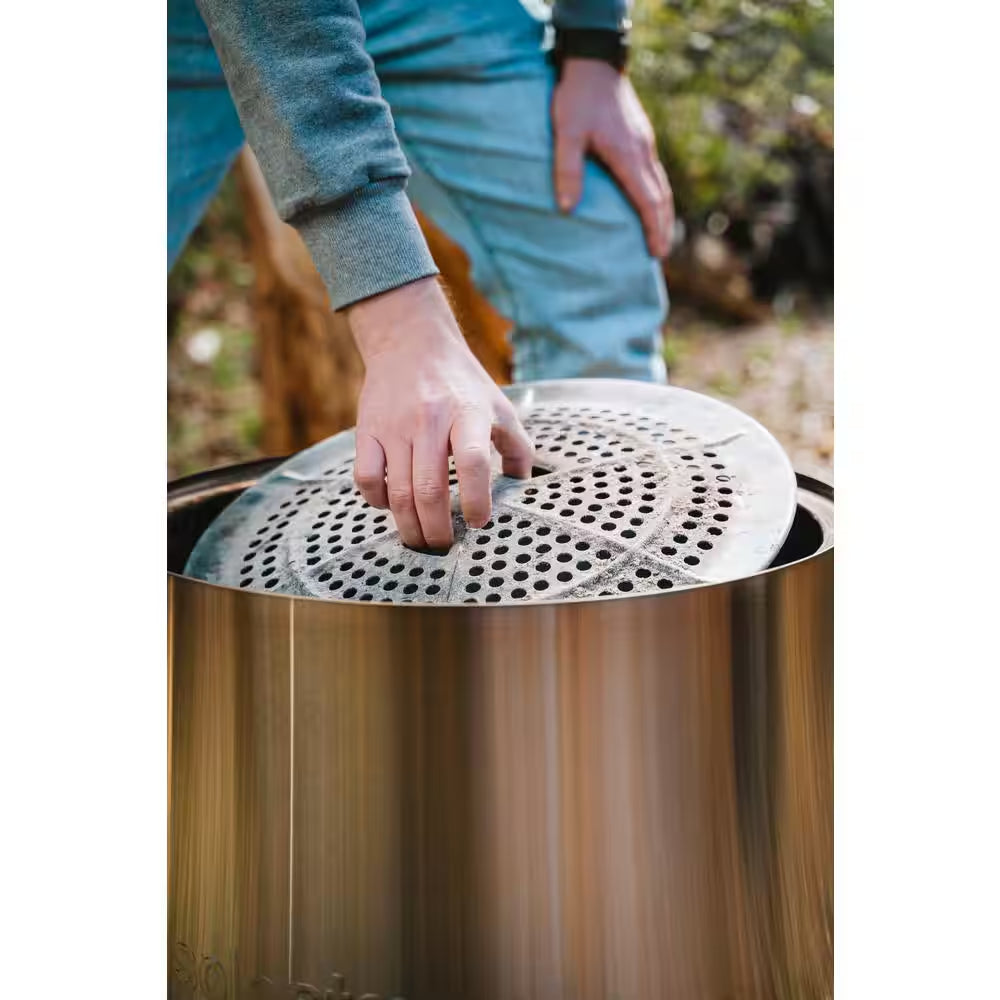 Yukon 2.0 In.,27 In. X 17 In. Stainless Steel Wood Burning Fire Pit