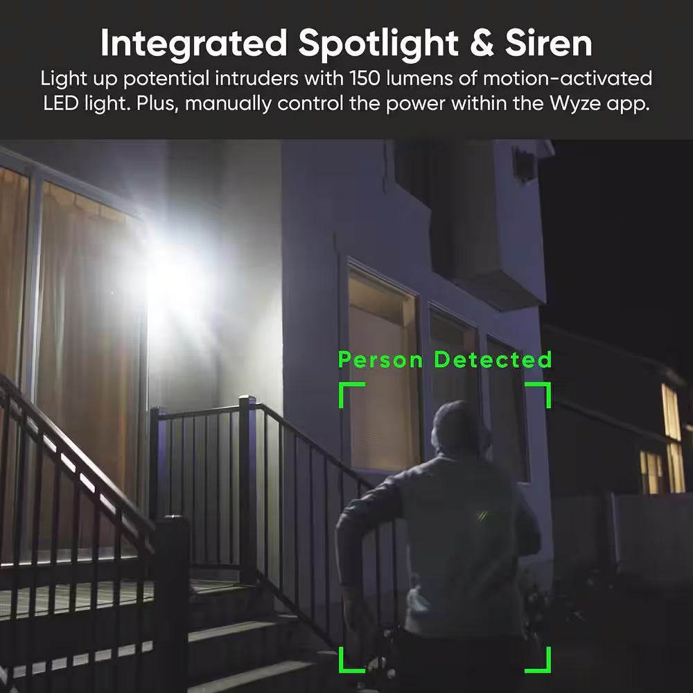 Battery Cam Pro, Wireless Indoor/Outdoor Home Security Camera, with 2K HD Color Night Vision and Built-In Spotlight