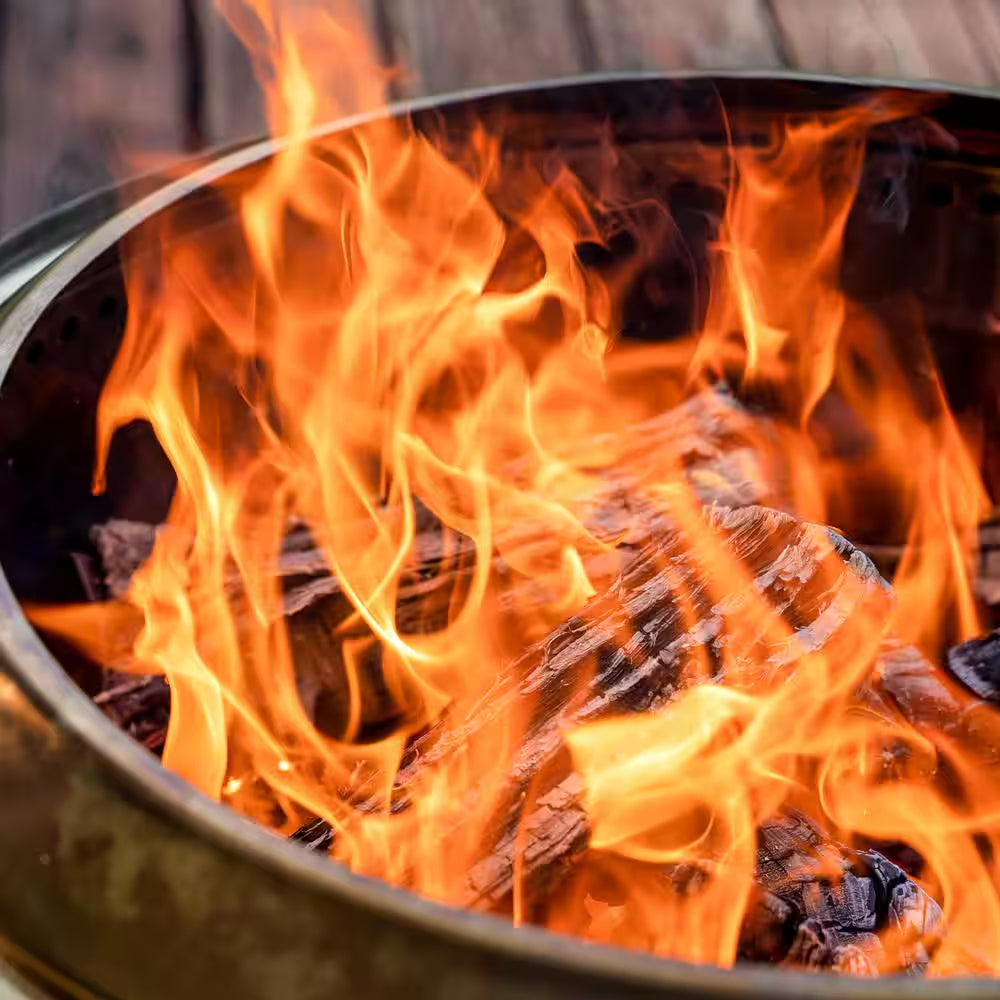 Yukon 2.0 In.,27 In. X 17 In. Stainless Steel Wood Burning Fire Pit