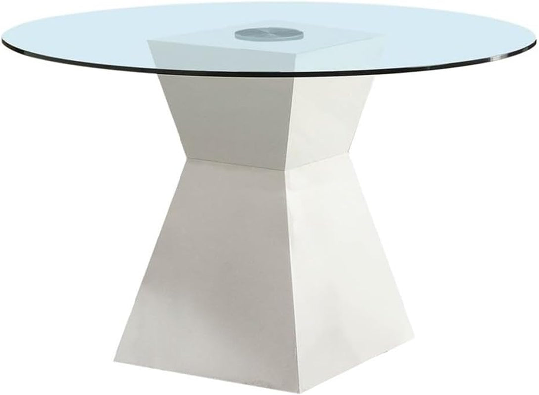 Dorazio Wood 5-Piece round Dining Table Set in White