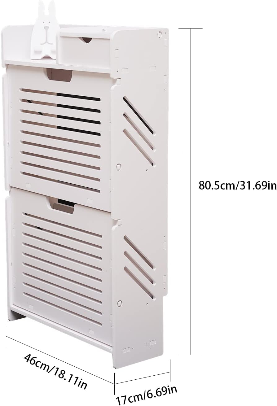 Shoe Storage Cabinet Tipping Shoe Cabinet,White Shoe Rack Storage Organizer,Portable Shoe Rack Organizer,Cabinet for Heels,Slippers