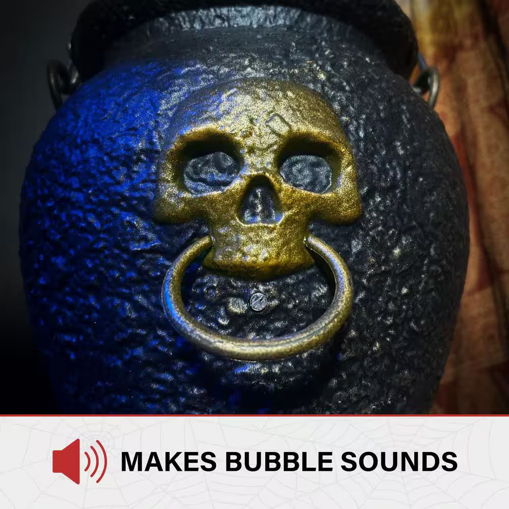4.7 Ft. Touch-Activated Animated Witch Cauldron Halloween Prop
