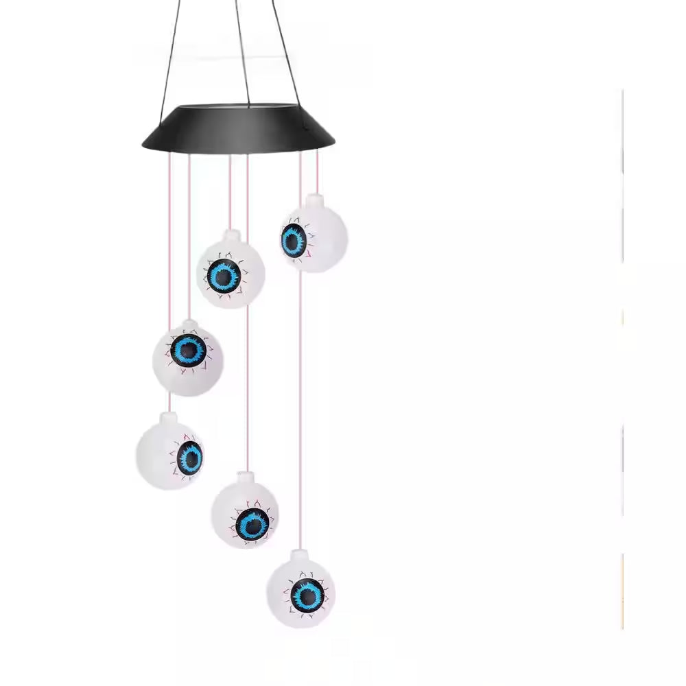 Decorations outside Solar Outdoor Lights Waterproof Eyeballs Wind Chimes for Party Yard Porch Patio Home Window