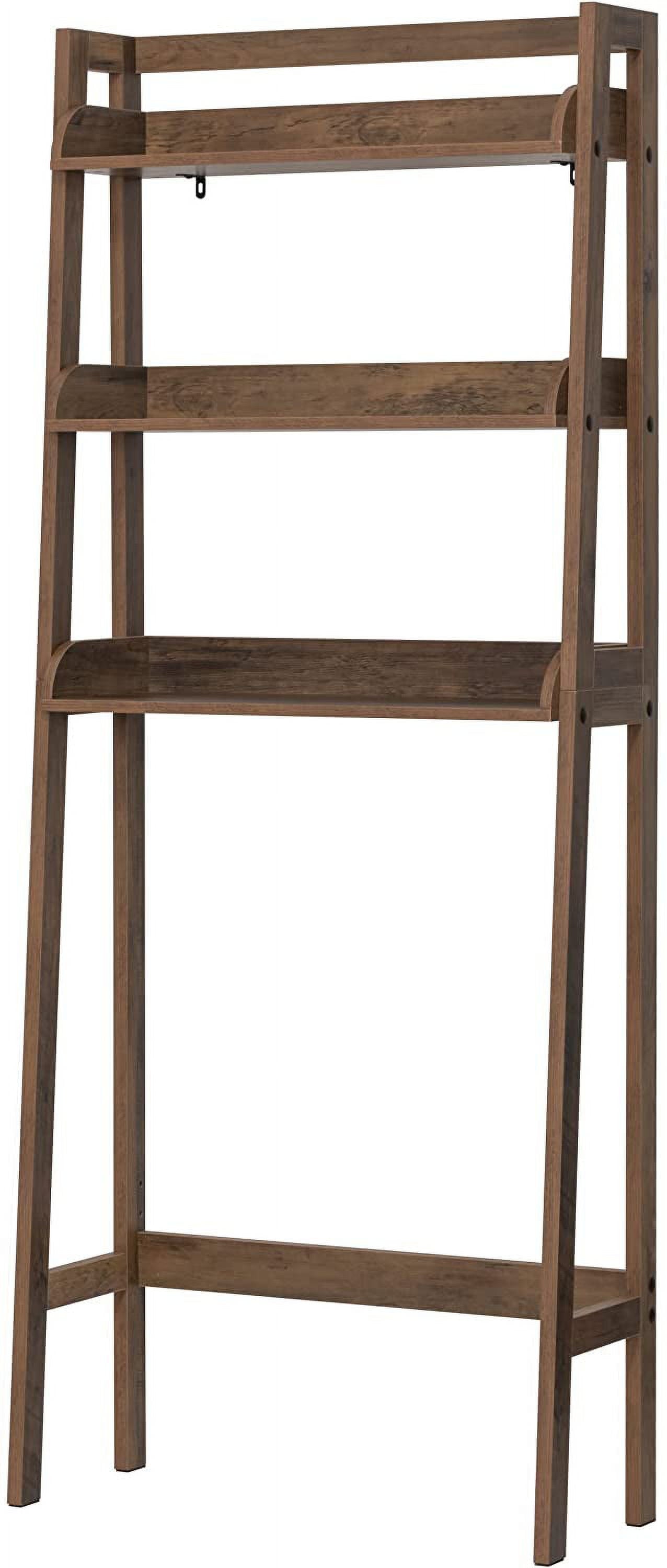 3-Shelf Bathroom Organizer over the Toilet, Bathroom Space Saver, Bathroom Shelf, Wood Grain