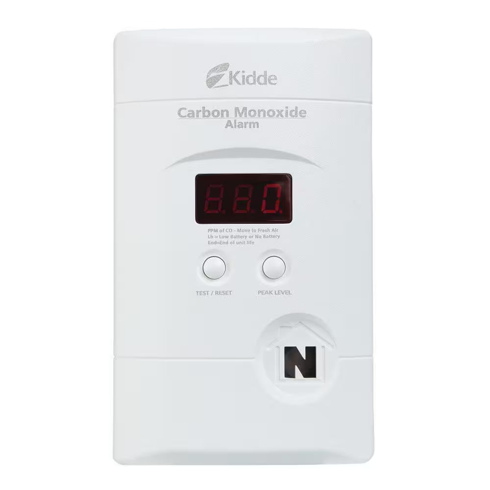 Firex Plug-In Carbon Monoxide Detector, 9V Battery Backup, Digital Display