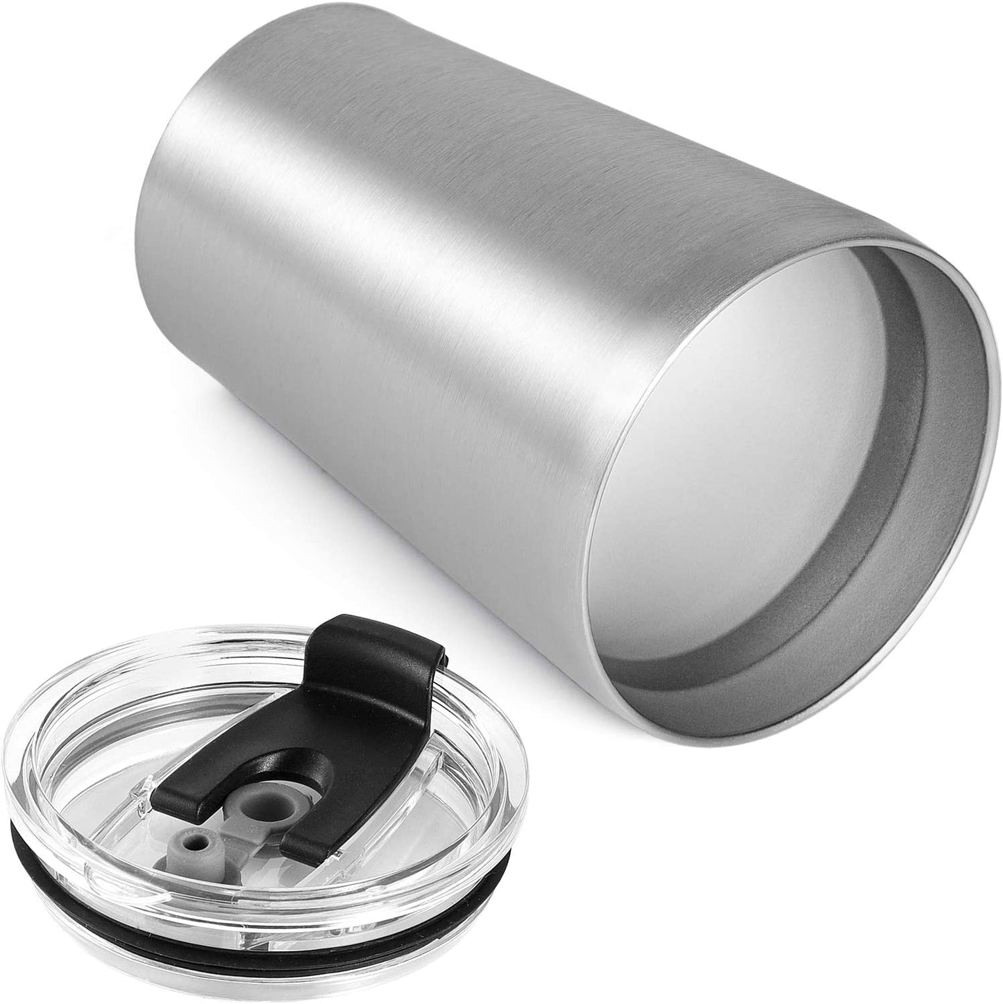 12Oz Tumbler Stainless Steel Tumbler Bulk Vacuum Insulated Double Wall Travel Tumbler with Lid and Straw Reusable Tumbler, Stainless 12 Pack