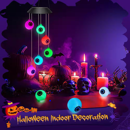 Decorations outside Solar Outdoor Lights Waterproof Eyeballs Wind Chimes for Party Yard Porch Patio Home Window