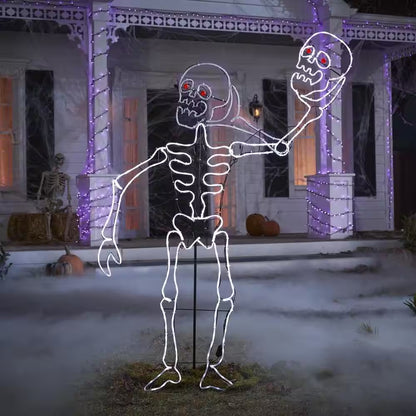 6 Ft. Halloween Classics LED Skeleton Silhouette H41