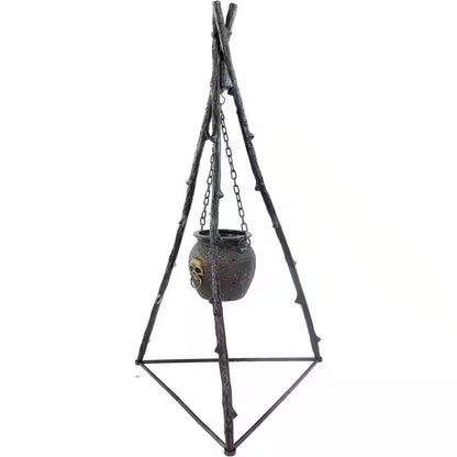 4.7 Ft. Touch-Activated Animated Witch Cauldron Halloween Prop
