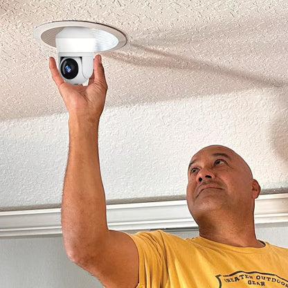 Motion Detecting 360-Degree Indoor/Outdoor Wi-Fi Home Security Camera with Light