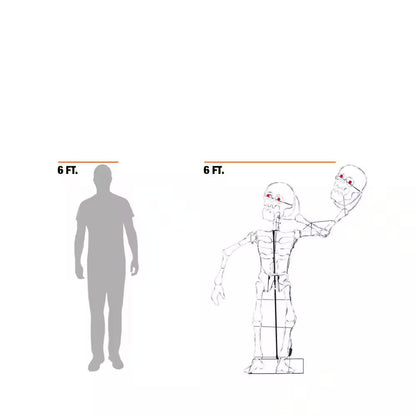 6 Ft. Halloween Classics LED Skeleton Silhouette H41