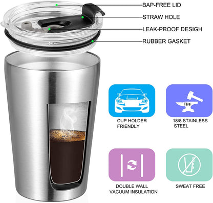 12Oz Tumbler Stainless Steel Tumbler Bulk Vacuum Insulated Double Wall Travel Tumbler with Lid and Straw Reusable Tumbler, Stainless 12 Pack