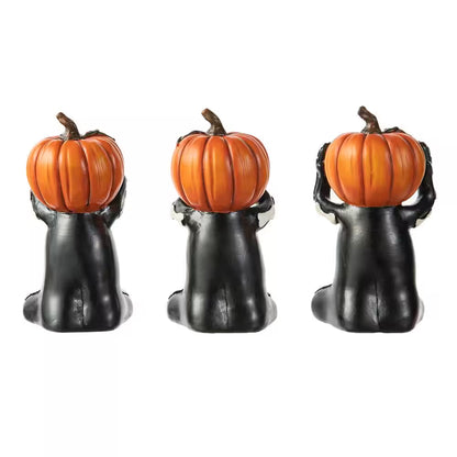 5.75 In. H Halloween Resin Skeleton Pumpkin Table Decor (Set of 3)