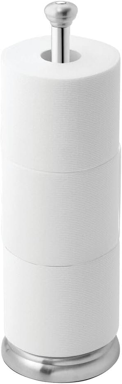 Idesign Brushed Stainless Steel Toilet Paper Holder, the York Collection