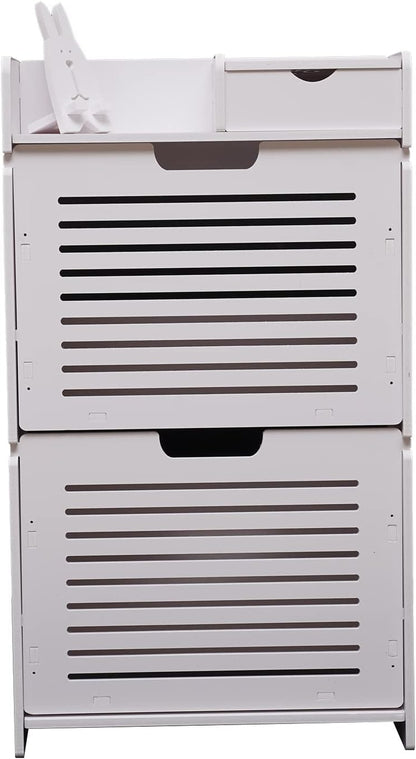 Shoe Storage Cabinet Tipping Shoe Cabinet,White Shoe Rack Storage Organizer,Portable Shoe Rack Organizer,Cabinet for Heels,Slippers