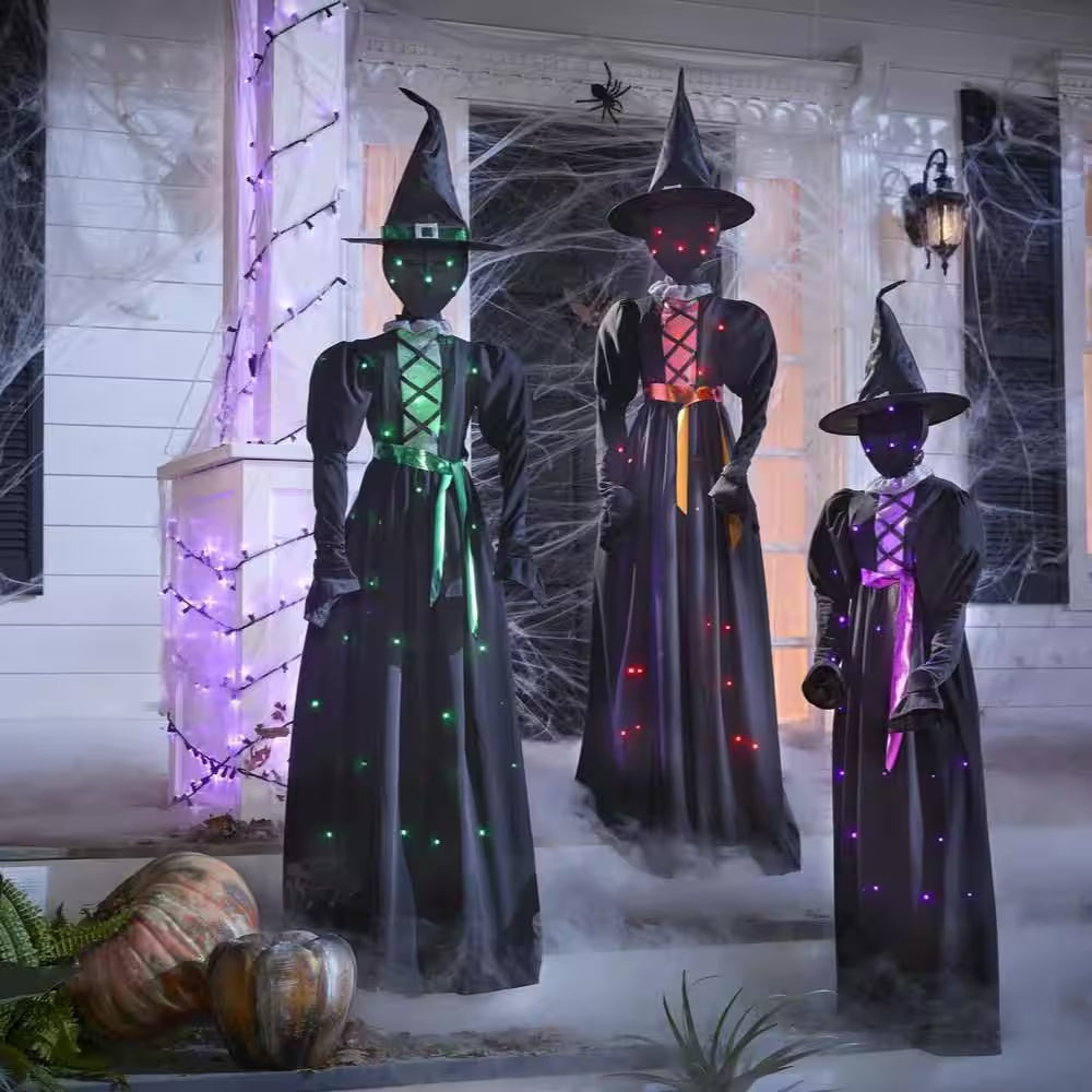 3-Piece Halloween Classics LED Faceless Witches H39