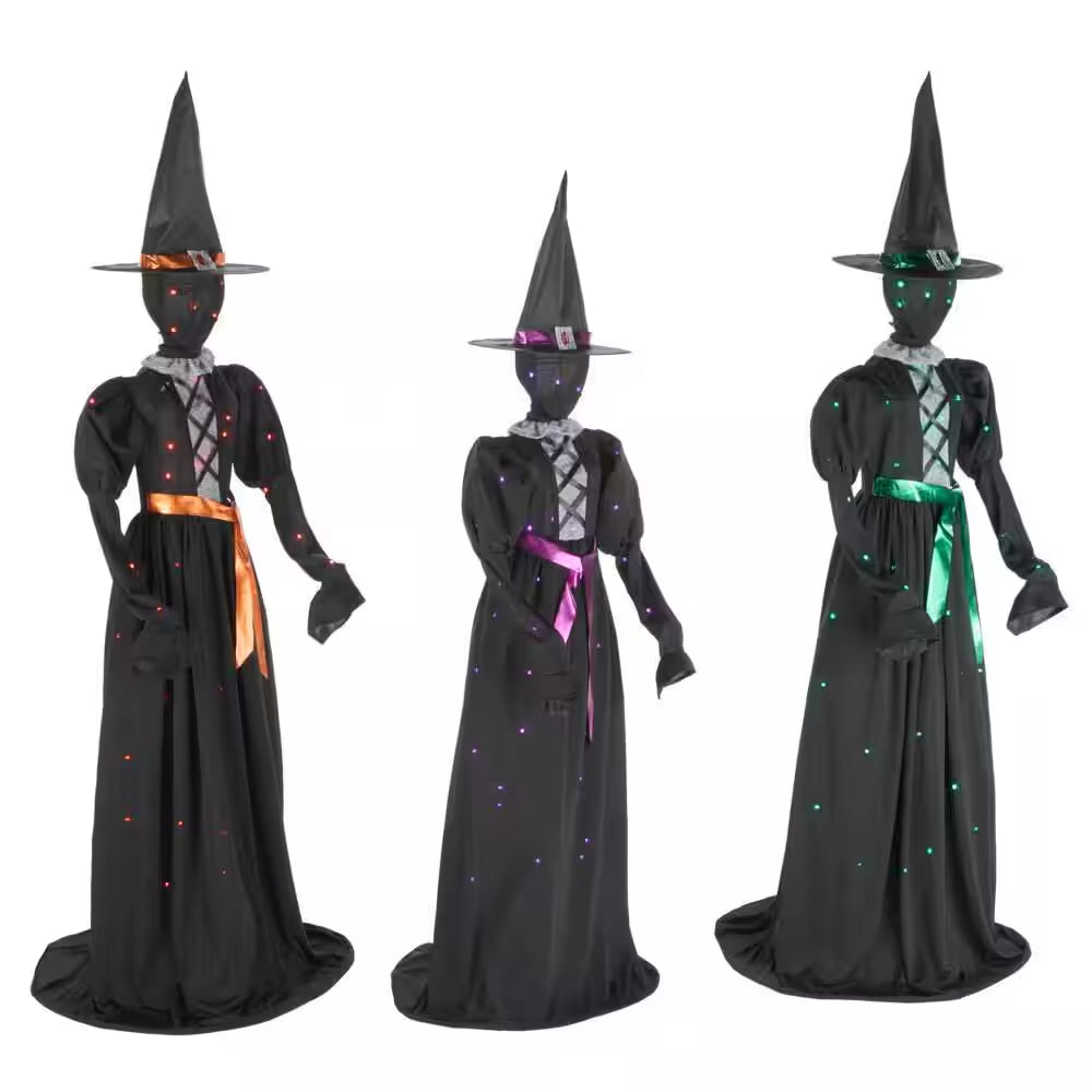 3-Piece Halloween Classics LED Faceless Witches H39
