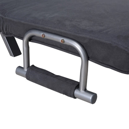 Folding Convertible Sleeper Bed Chair, Living Room, Den, or Dorm Room, Gray
