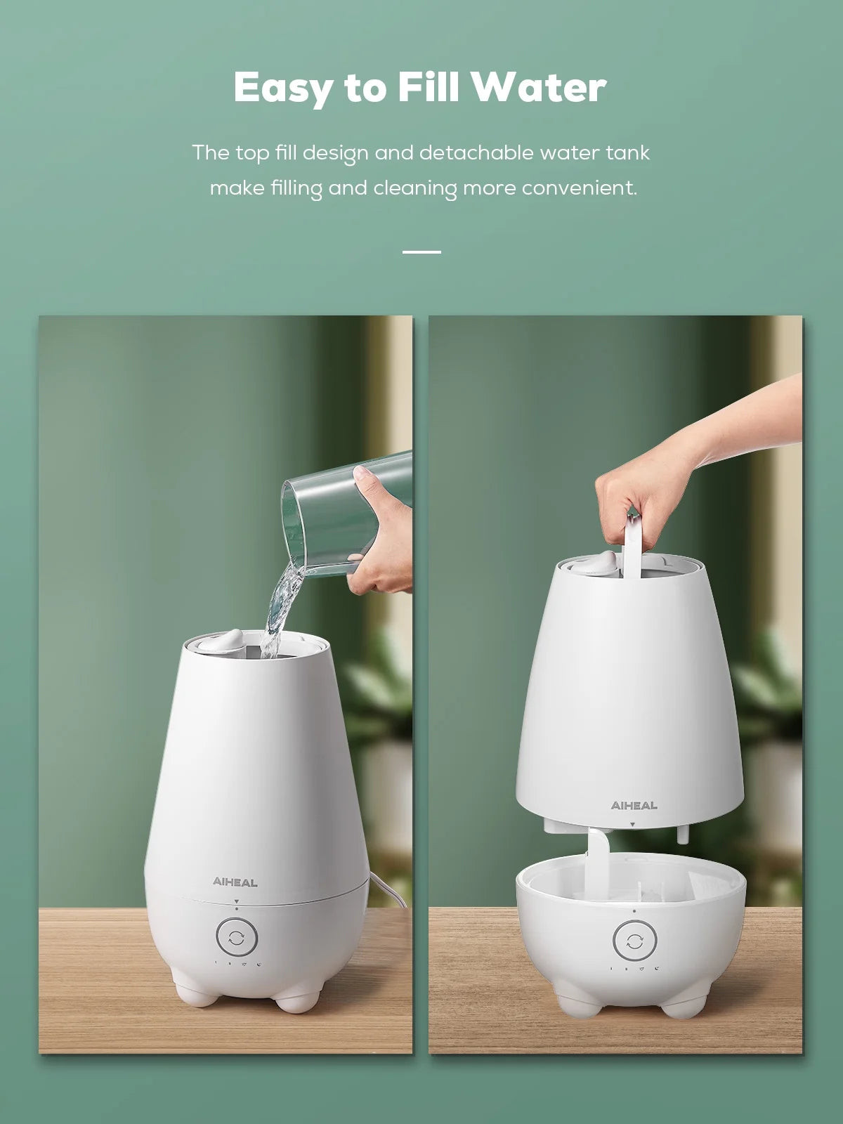 Humidifiers for Bedroom Large Room Home, 5L Top Fill Cool Mist Ultrasonic Humidifier for Baby Plants, Smart Humidistat Mode, Essential Oil Diffuser, Sleep Mode, Auto off and Ultra Quiet, White