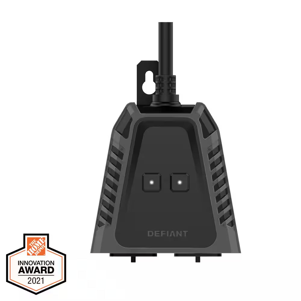 15 Amp 120-Volt Smart Wi-Fi Bluetooth Outdoor Plug with 2-Outlets Powered by Hubspace