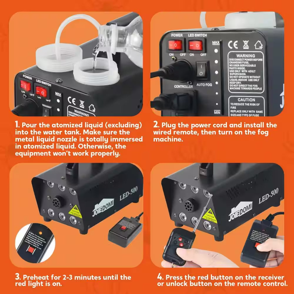 500W Halloween Fog Machine Made of Plastic