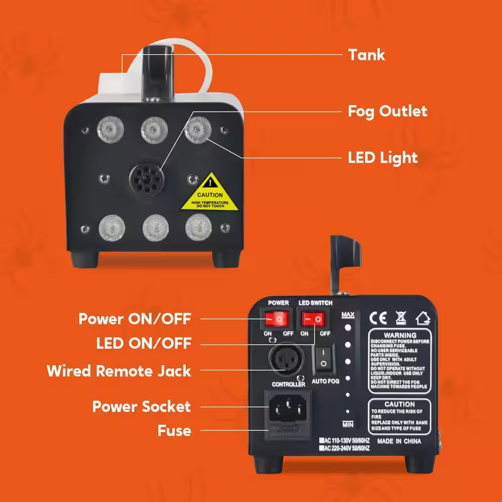 500W Halloween Fog Machine Made of Plastic