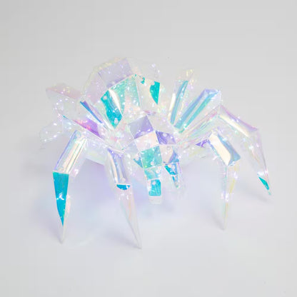 Spooky 13.78 In. USB Electric Lighted Hanging Halloween Holographic Hanging Spider with Remote Control